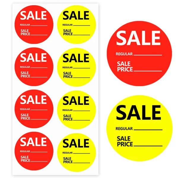 Sale Offer Price Stickers for Retail Stores