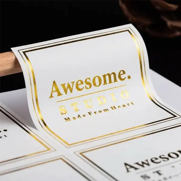 Custom Luxury Gold Foil Stickers for Branding