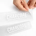 White Ink Transparent Stickers for Plastic Box Packaging & Branding