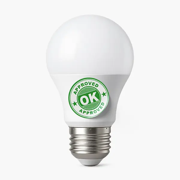 Warranty stickers for LED bulbs and electrical products. Clear readable print with tamper-evident adhesive quality.