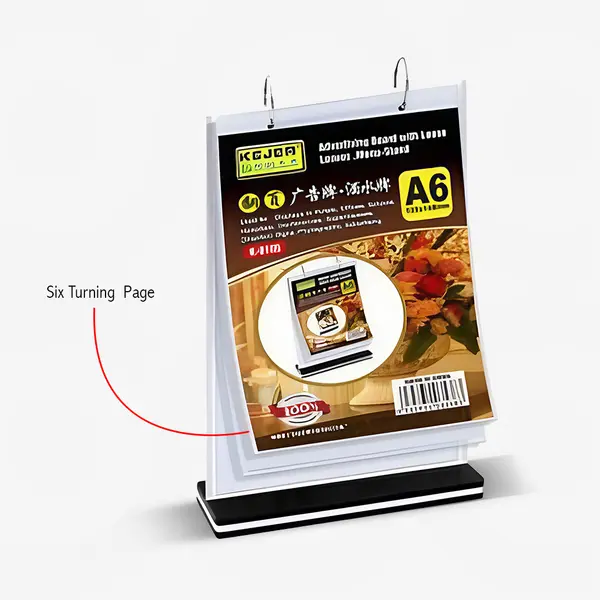 6 Turning Pages Menu Display Stands 2
