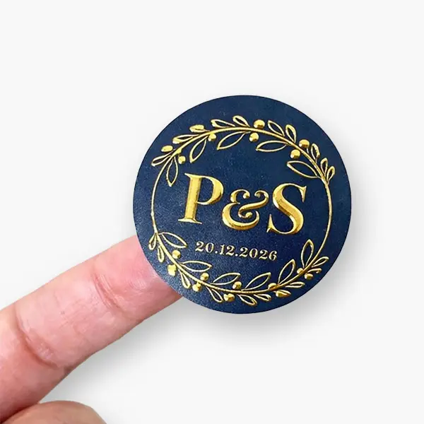 Raised Gold Foil Stickers for Luxury Product Packaging