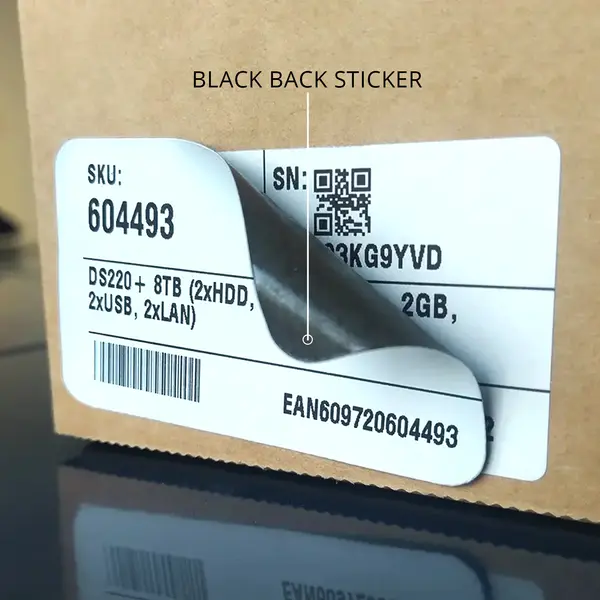Buy Black Back Paper Stickers Online – Order custom printed Black Back Paper Stickers online for branding, packaging, and product labeling with premium printing.