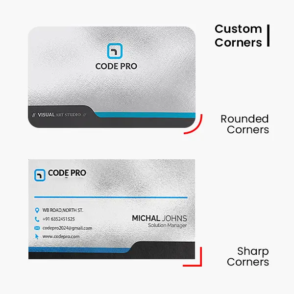 Silver Metallic Business Cards 3