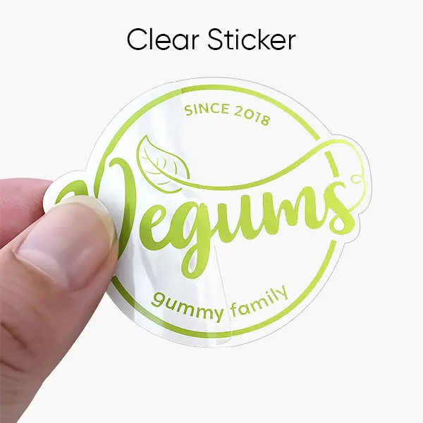 Digital Print Transparent Custom Shape Stickers for Product Branding