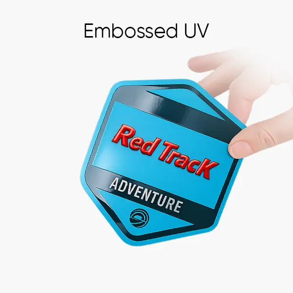 High-Quality Digital Printed Shape Stickers with Embossed Finish
