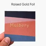  Digital Printing Mulberry Gold Foil Square Stickers