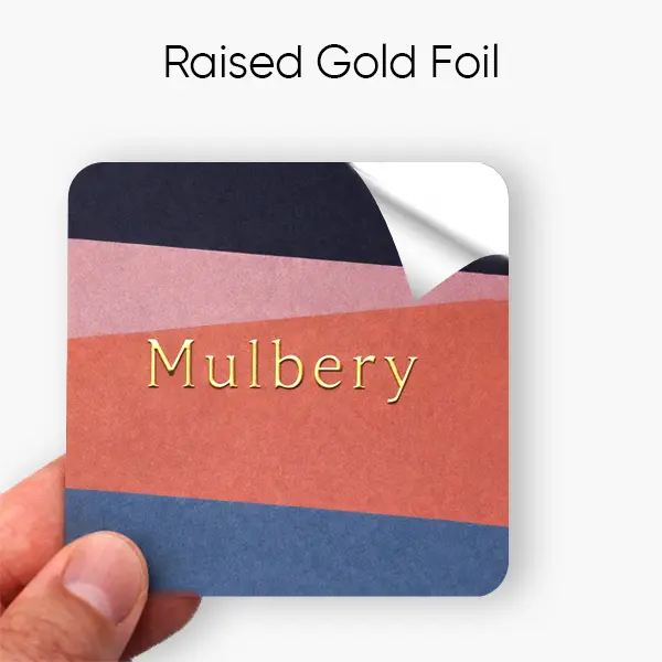 Custom Digital Printed Gold Foil Stickers