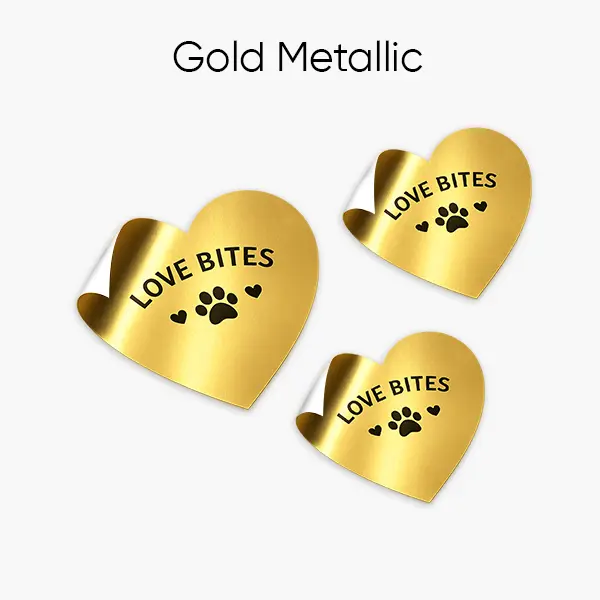 Luxury Gold Foil Custom Shape Stickers – High-Quality Digital Printing