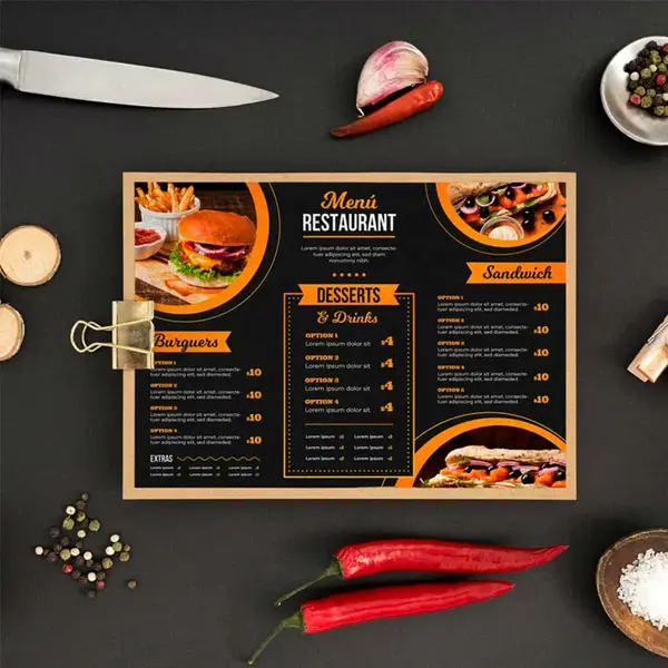 Menu card Designing 1