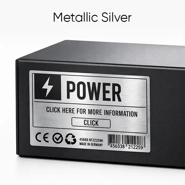 Digital Printing Custom Metallic Silver Packaging Labels