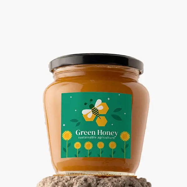 Custom Square & Rectangle Stickers for Honey Packaging