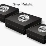 Digital Printed Silver Metallic Custom Shape Labels for Branding