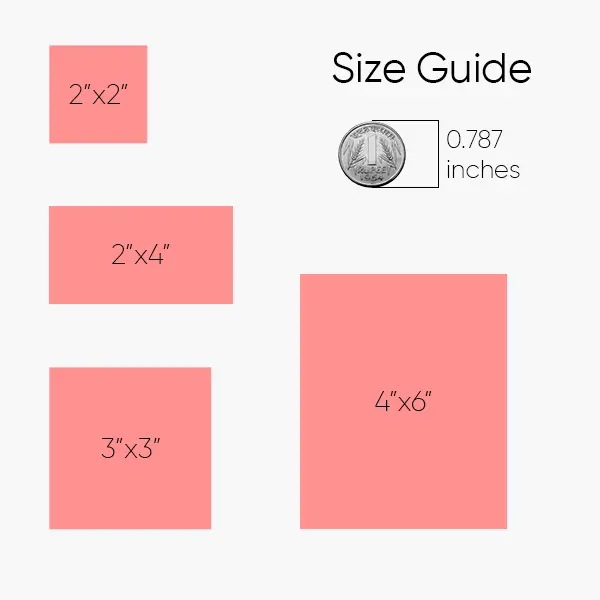 Choose Your Perfect Sticker Size Custom Digital Printed Labels