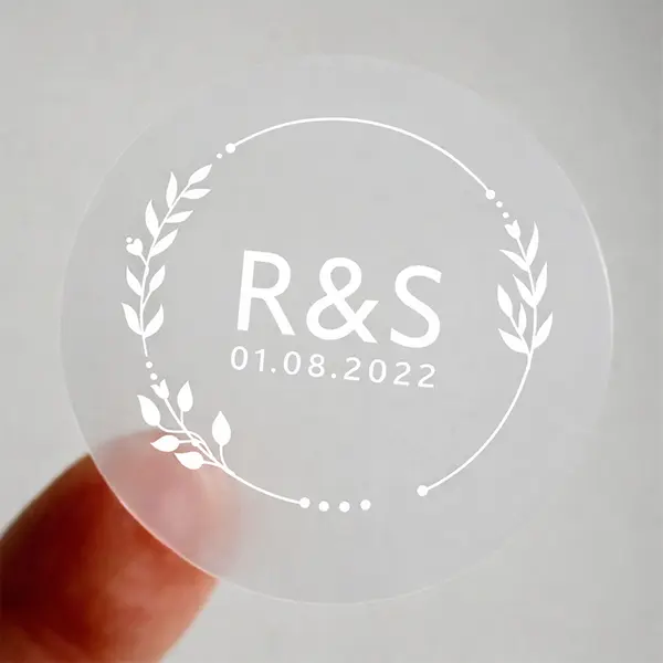 Luxury White Ink Clear Stickers for Product Packaging