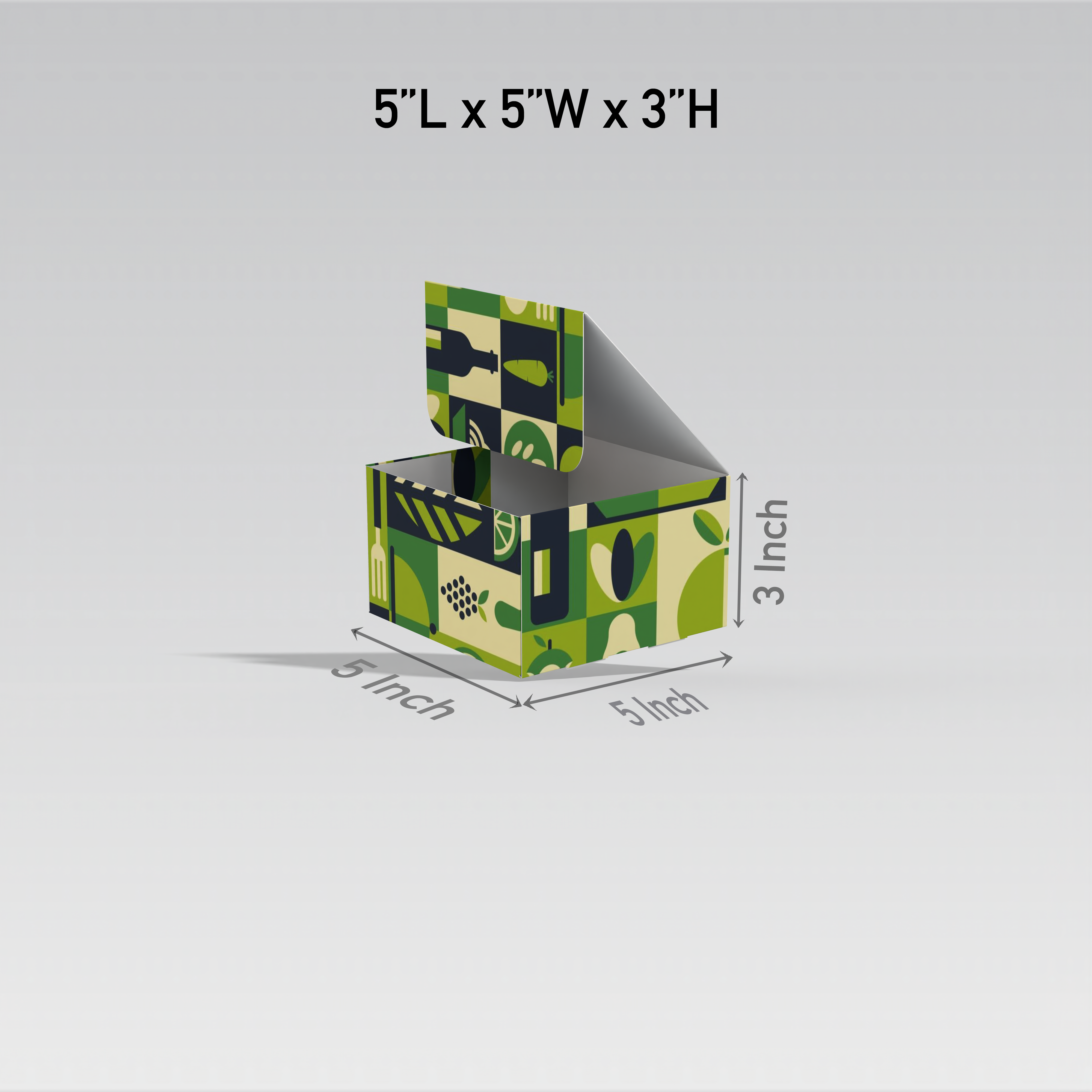 5L X 5W X 3H (Inch)
