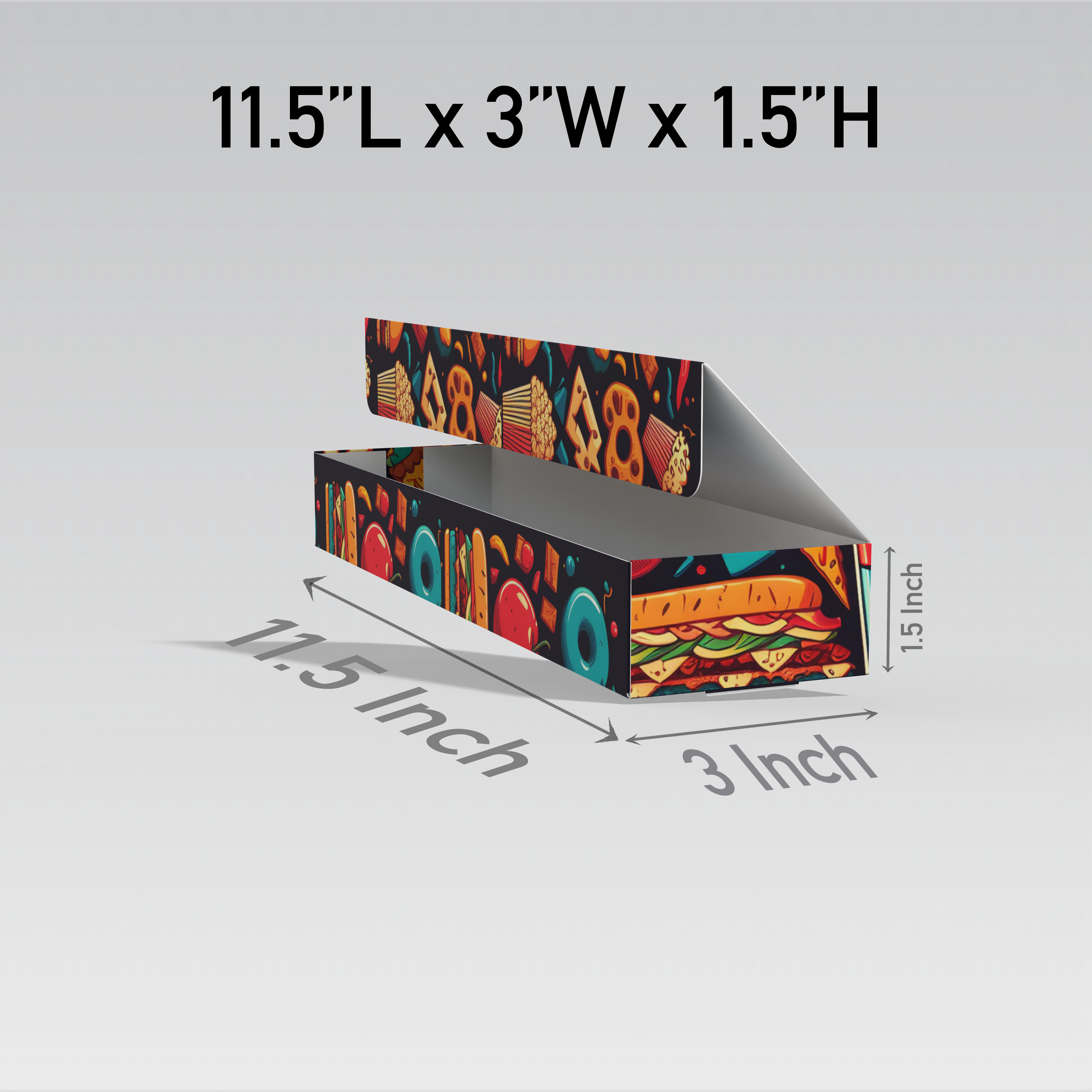 11.5L X 3W X 1.5H (Inch)