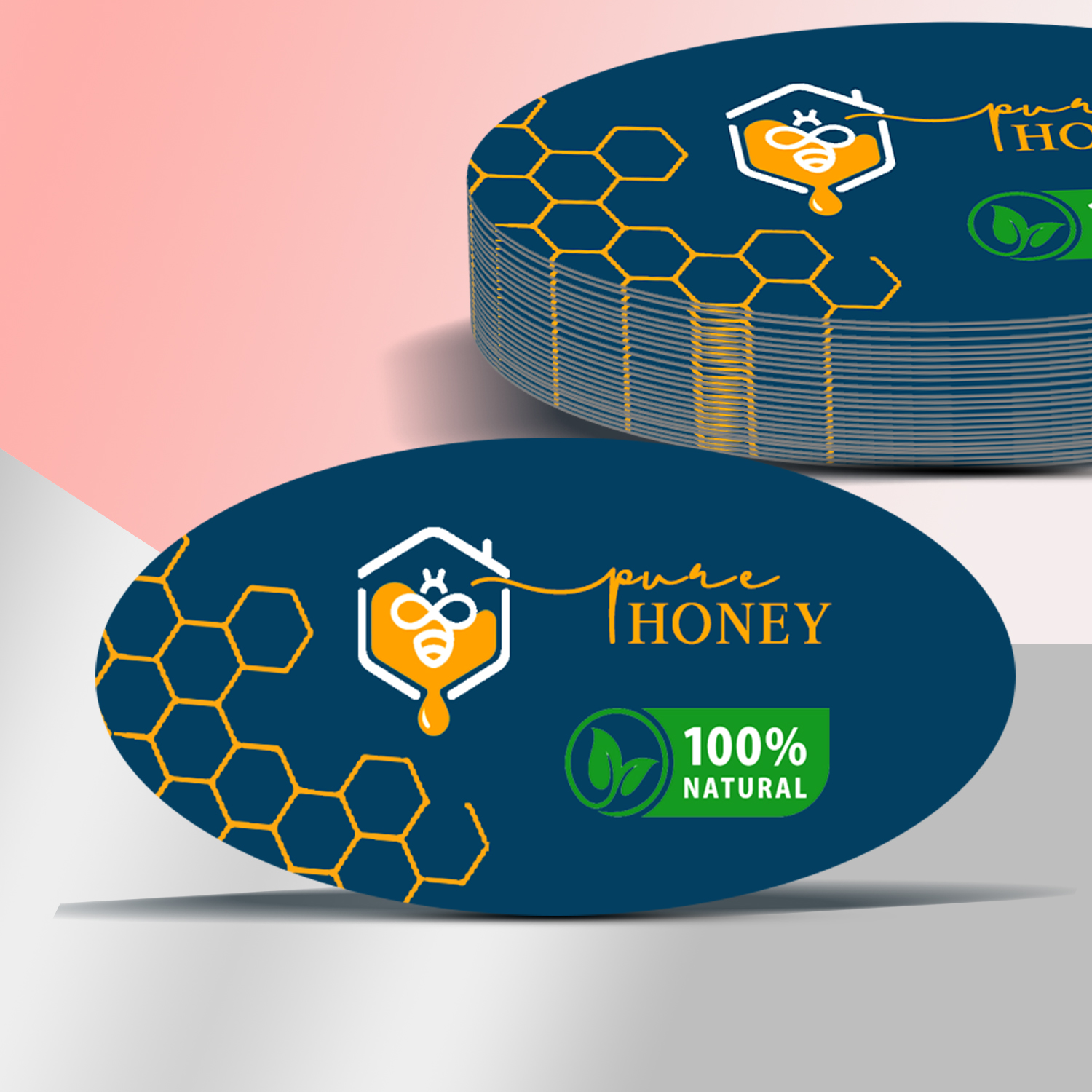 Custom Printed Oval Labels for E-Commerce & Retail – High-quality oval-shaped labels for packaging, product branding, and advertising.