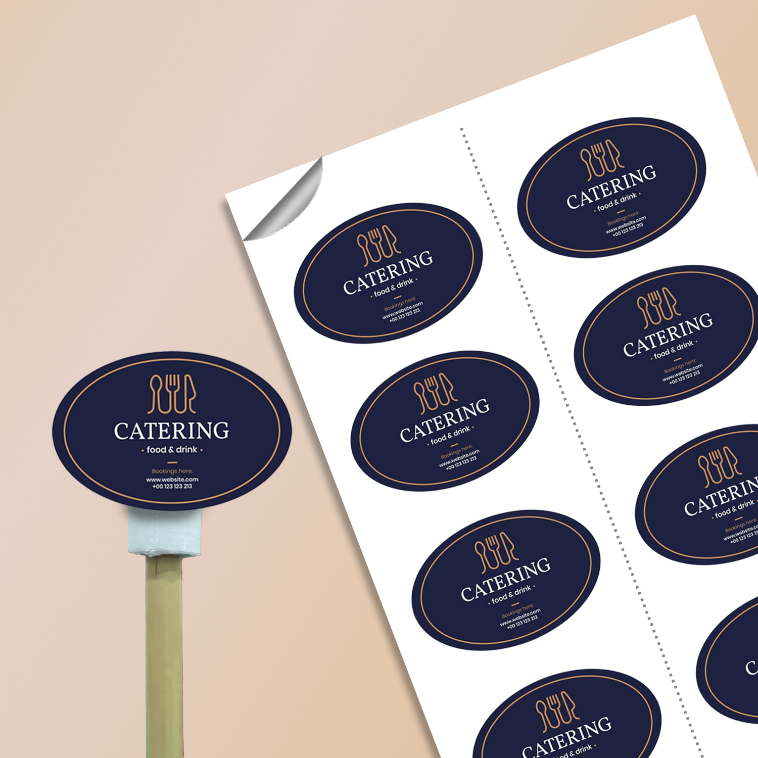 Custom Oval Stickers for Branding & Packaging – High-quality oval sticker printing for product packaging, marketing, and promotions.
