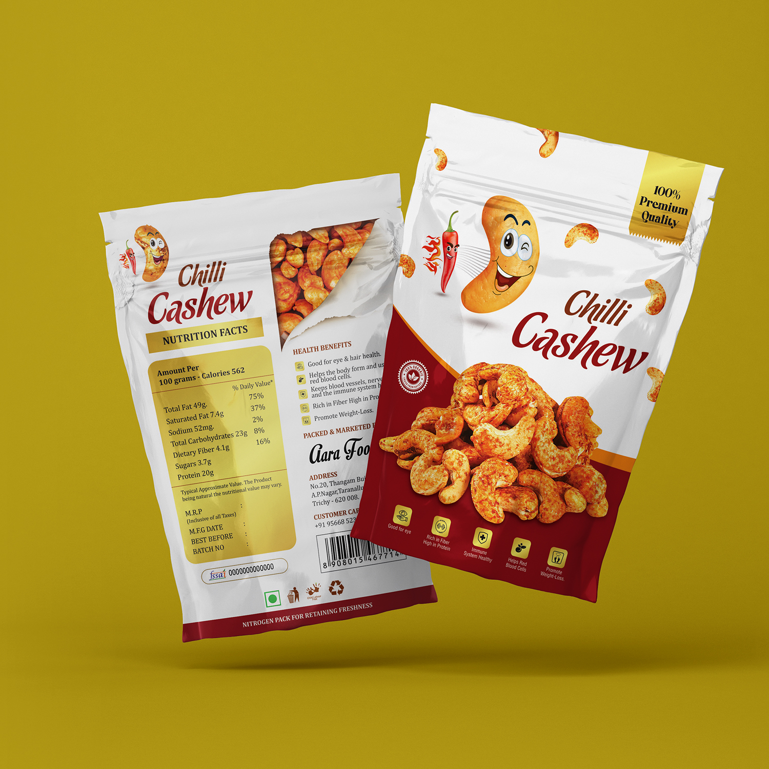 Wholesale stand-up pouches with oval windows and premium digital printing.