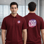 Brown Customized Half Sleeve Men's Cotton Polo Shirt 3