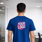 Royal Blue Customized Half Sleeve Men's Cotton Round Neck T Shirts 2