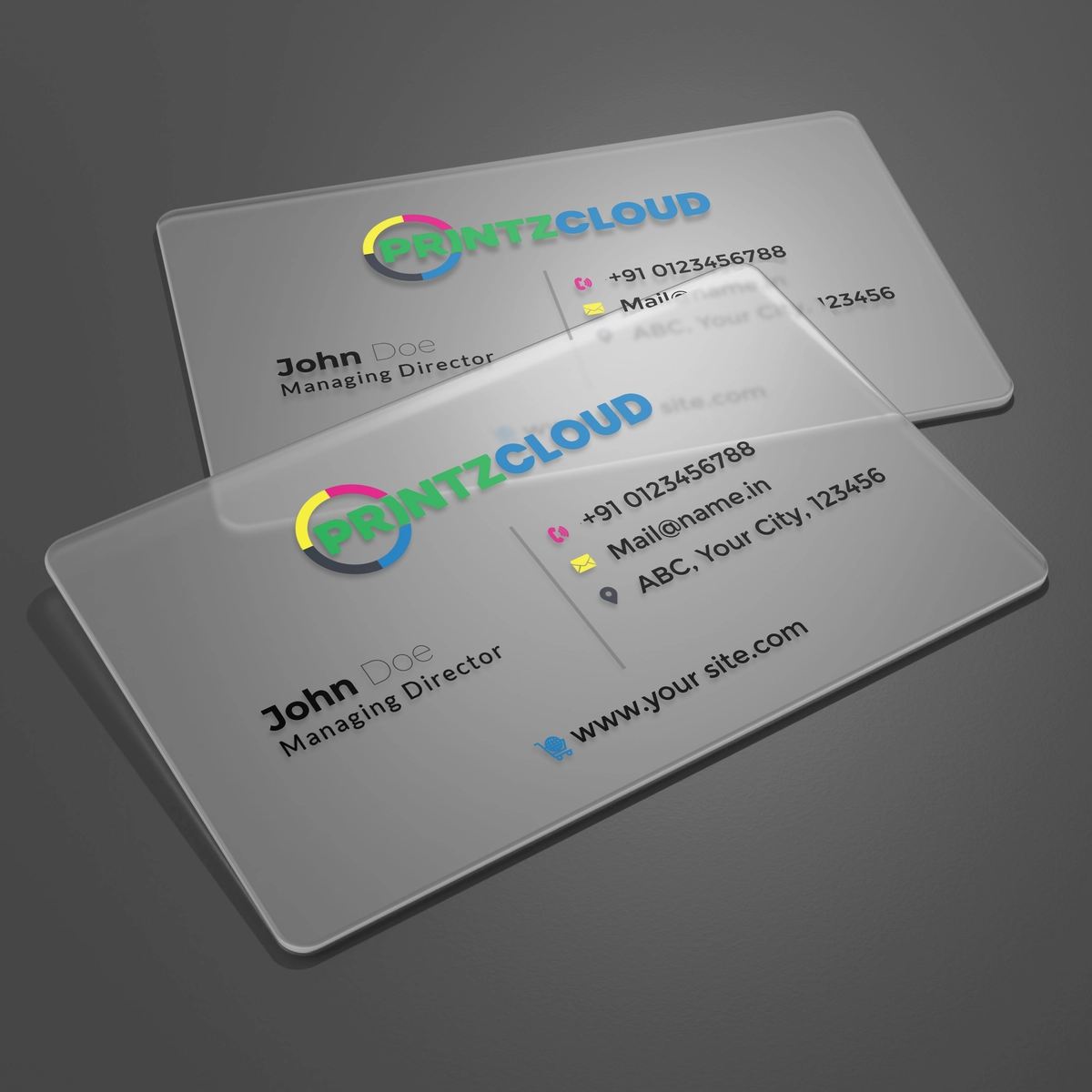 Transparent Visiting Card Exclusive Transparent Visiting Card tailored for your needs.