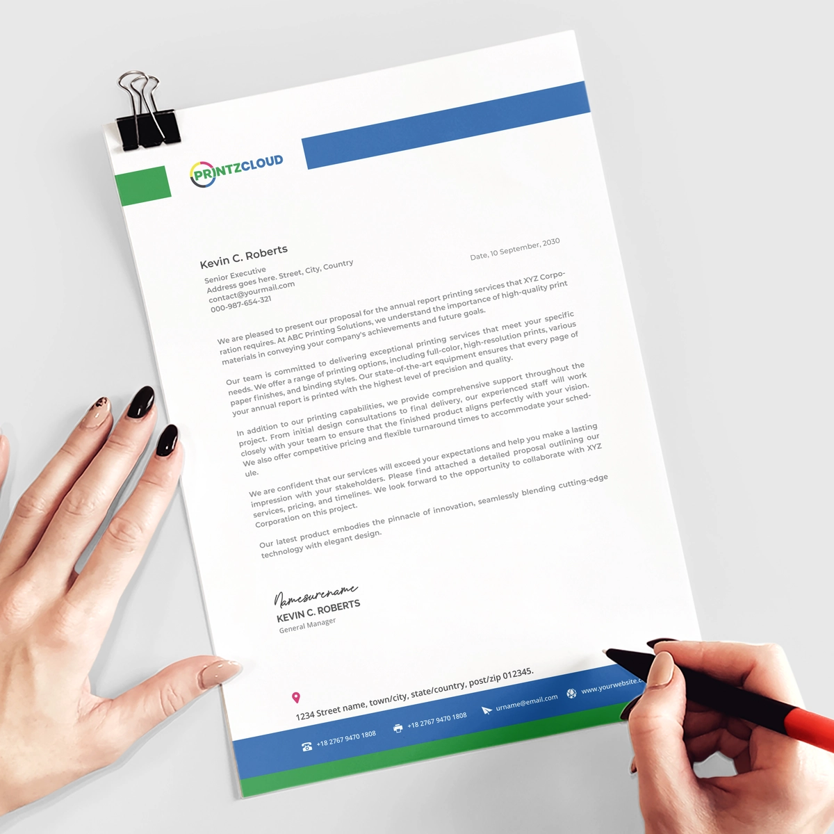 Exclusive Letterheads tailored for your needs.