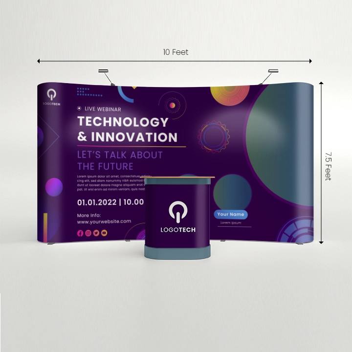 Curved Pop Up Backdrop 3