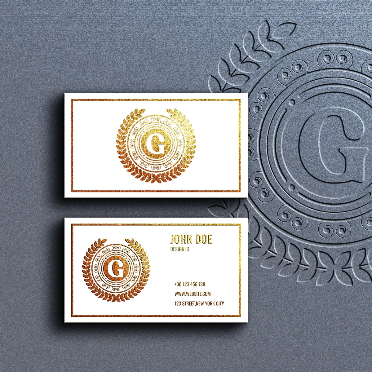 Raised Foil Visiting Card 1