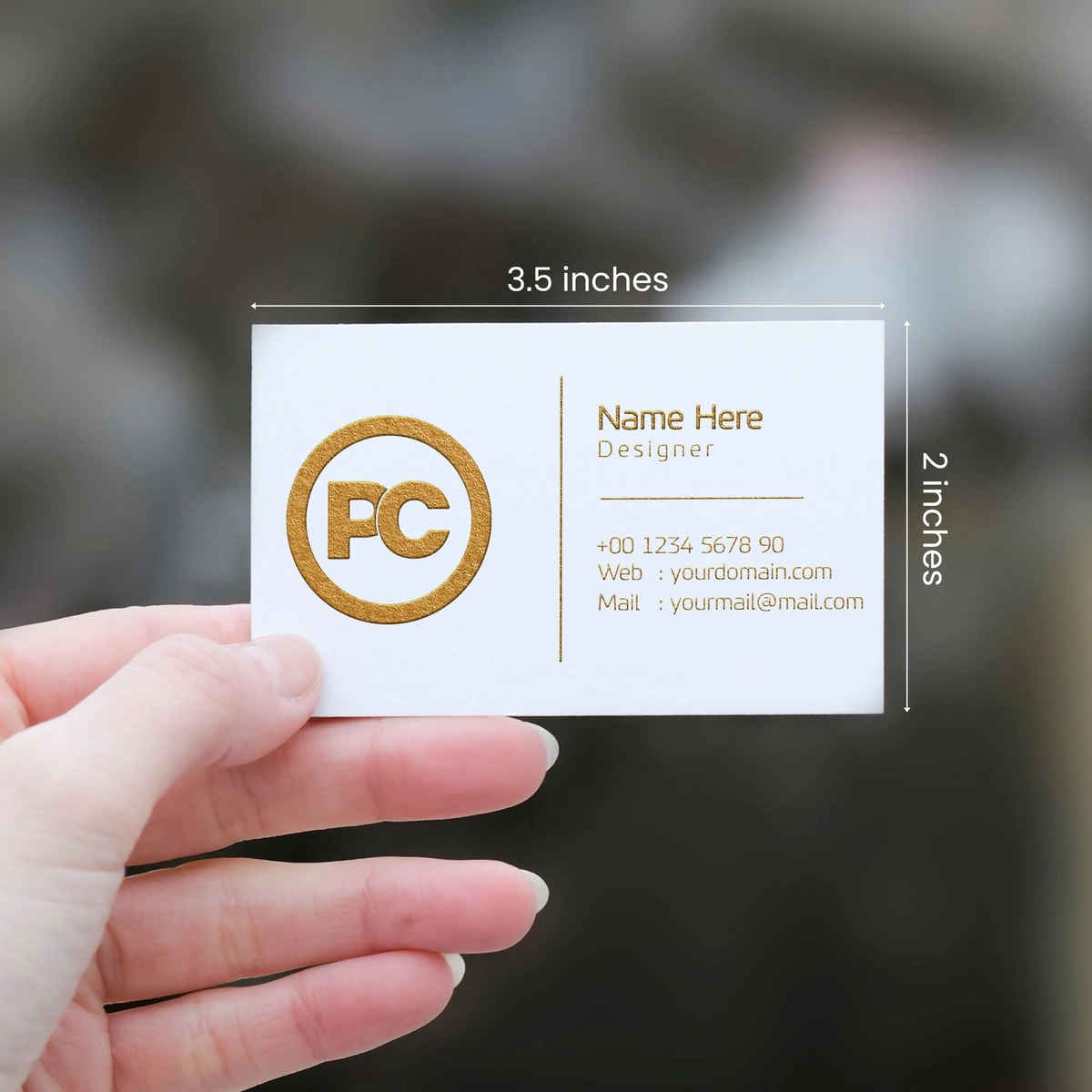 Raised Foil Visiting Card 6
