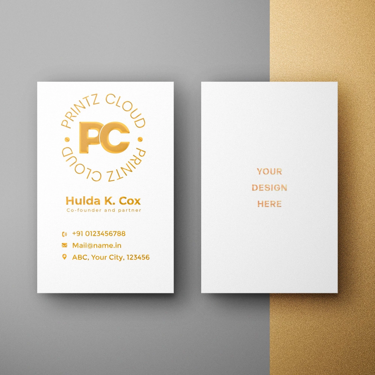 Raised Foil Visiting Card 4