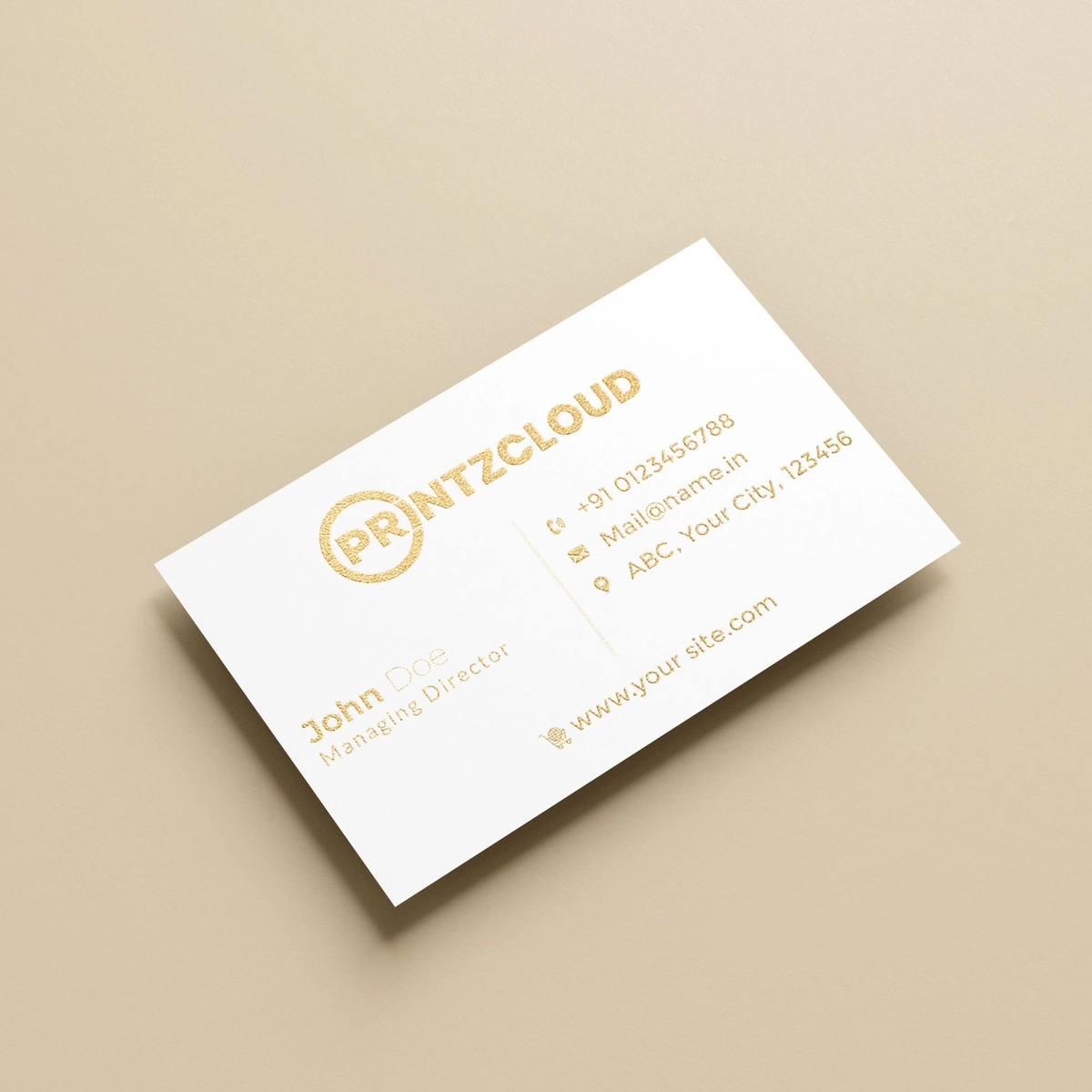 Raised Foil Visiting Card 2
