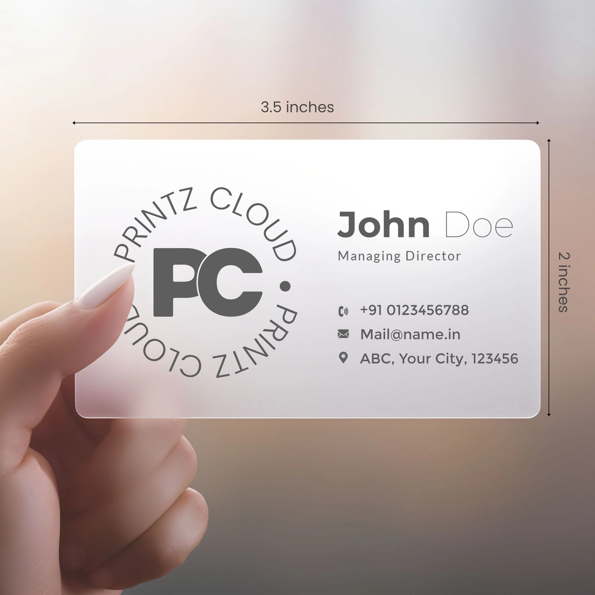 Transparent Visiting Card 5