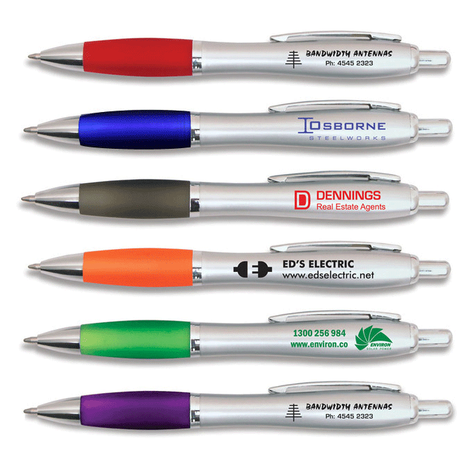 Allegra Silver Plastic Pen | WP142