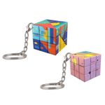 UV Printed Puzzle Twist Cube Keyrings