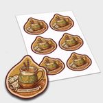 Custom shape paper stickers printed on sheets