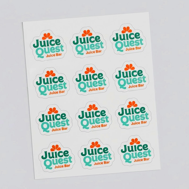 Paper Stickers Printed On Sheets - Custom Shape