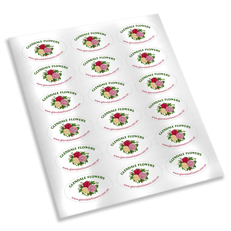 Silver Stickers Printed On Sheets