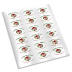 Silver Stickers Printed On Sheets