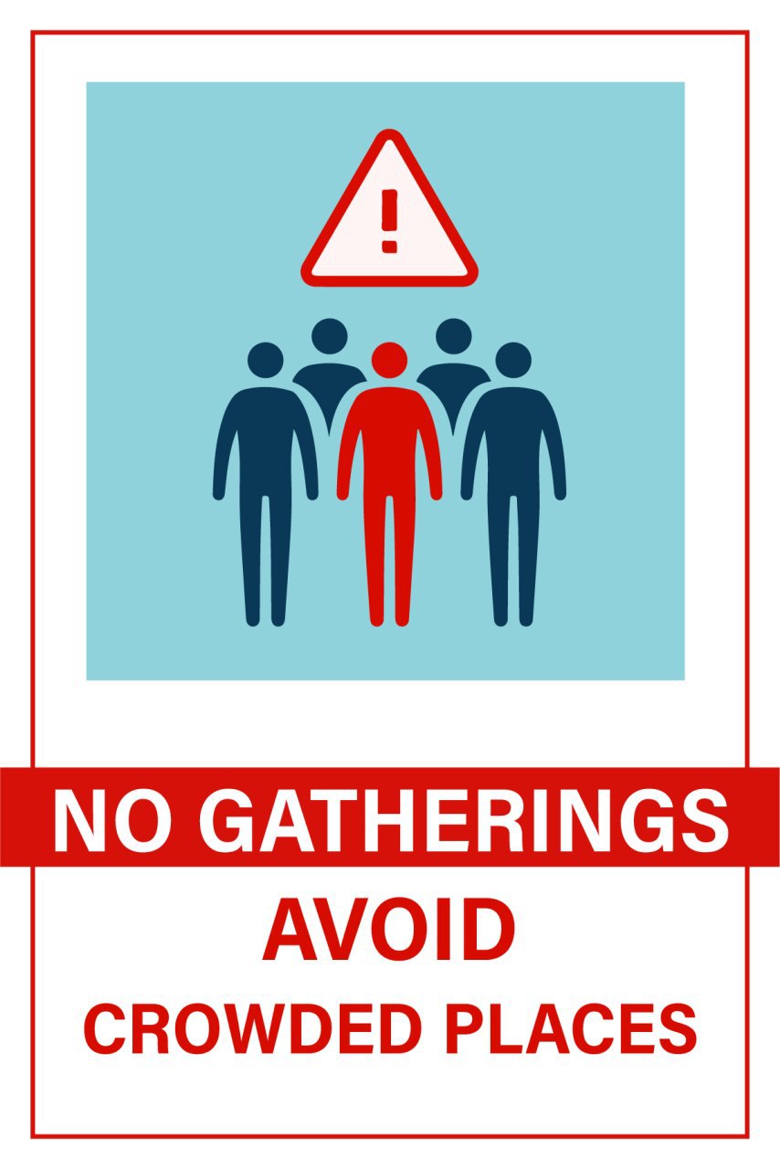 12 x 18 No Gatherings Sign