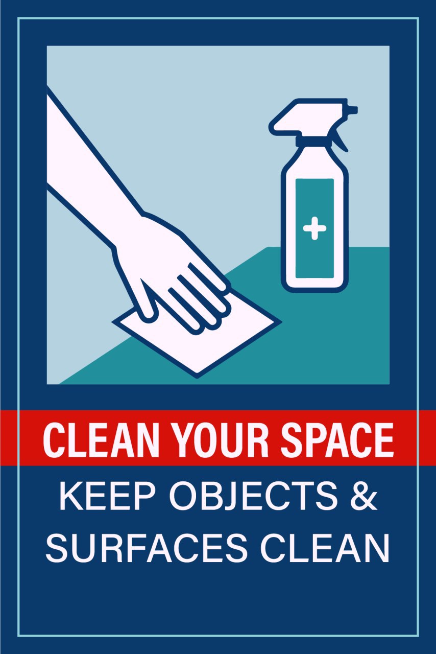 12 x 18 Clean Your Space Sign