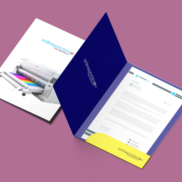 folder printing, custom folder printing, corporate folder printing, presentation folder printing, die-cut folders