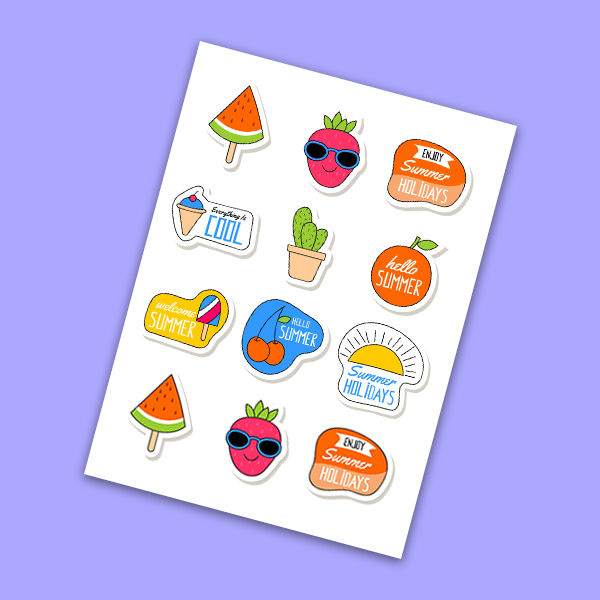 Multiple Shape Stickers in Sheets