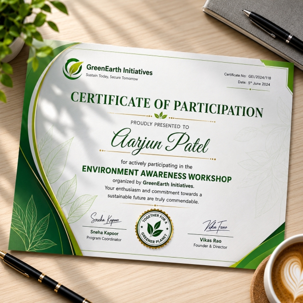 Premium Certificate – Spot UV, Foil & Embossed Finish
