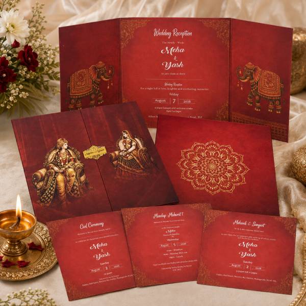 Royal Couple Wedding Card