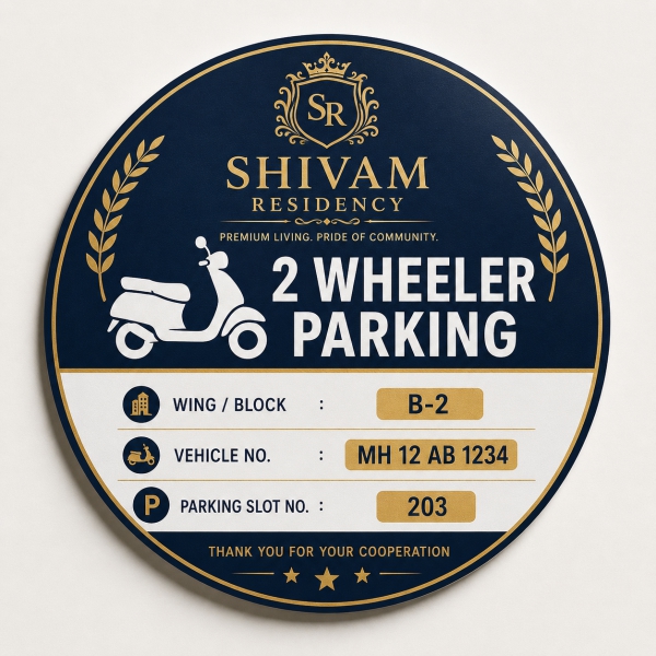 2 wheeler parking sticker