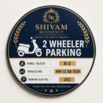2 wheeler parking sticker