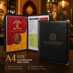 Leather Book Menu Card 4