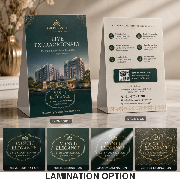 Tent Card Lamination